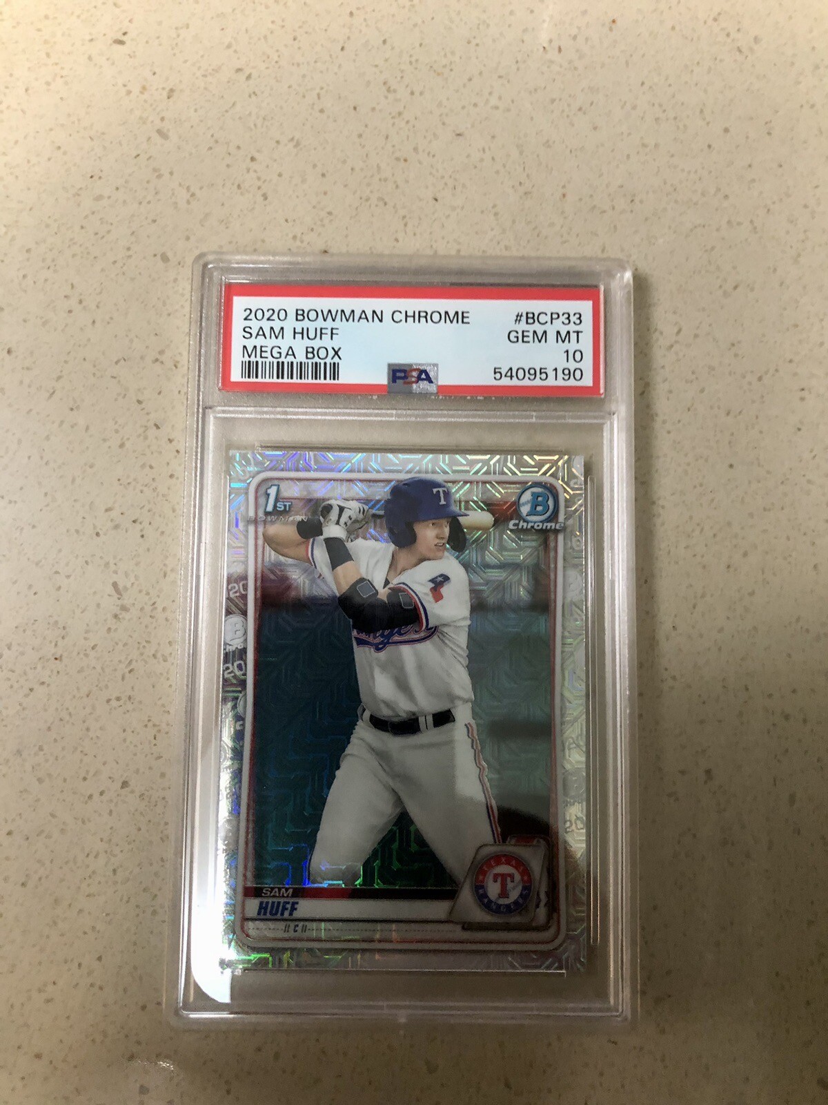 Sam Huff PSA 10 2020 Bowman Chrome Mega Box Mojo Refractor #BCP33 Rookie RC