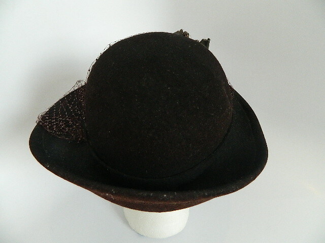 Vintage Womens Betmar 100% Wool Black Hat Union Made USA | eBay display picture 3