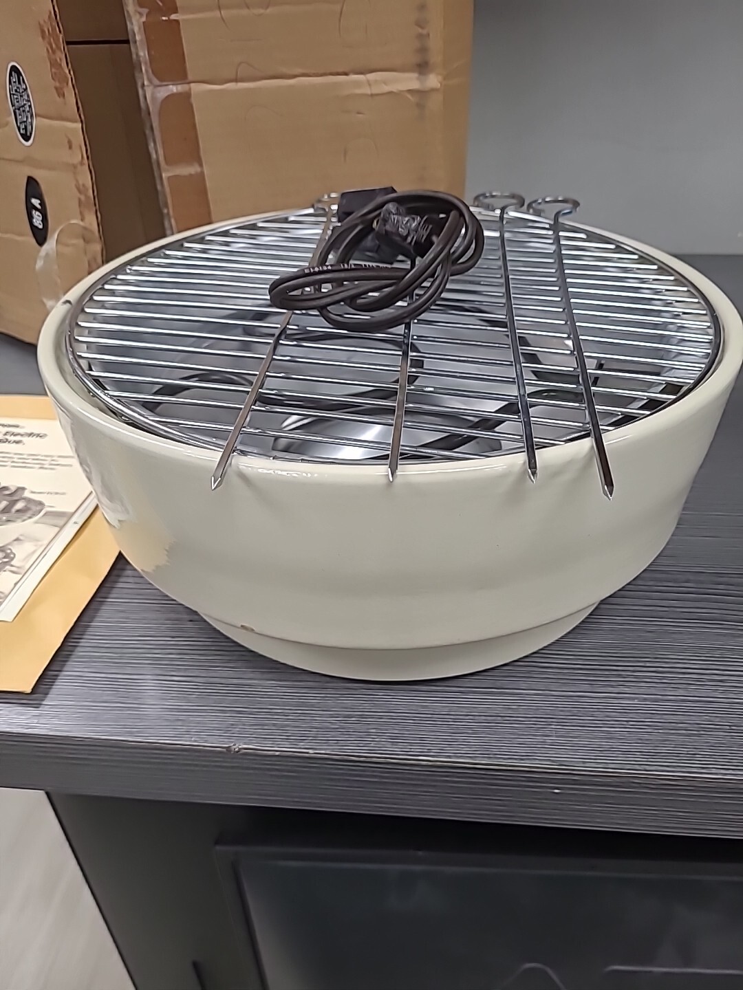 Contempra Indoor Electric Grill ECB 25 Countertop Stoneware CharBQue