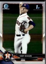 2018 Bowman Chrome Cody Deason Houston Astros #BDC194  2 Card Lot