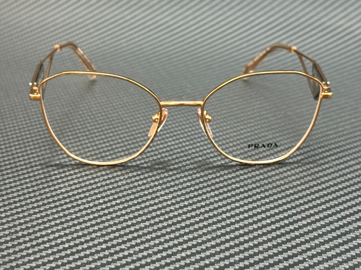 PRADA PR 52ZV ZVF1O1 Pink Gold Women's 53 mm Eyeglasses PRADA PR 52ZV ZVF1O1 Pink Gold Women's 53 mm Eyeglasses
