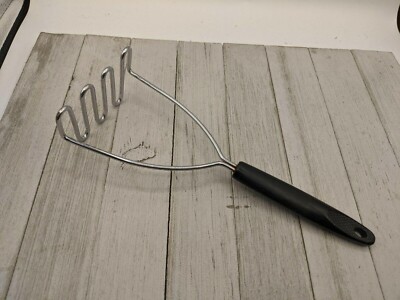 Vintage EKCO #5 Potato Vegetable Masher Black Handle Utensil 10 1/2''
