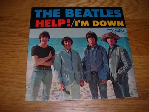 The Beatles Help / I'm Down US 45 With Picture Cover.