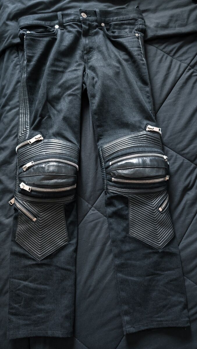 Saint Laurent Hedi Slimane Lambskin Leather D 04 Zipper Knee Saint Laurent Hedi Slimane Lambskin Leather D 04 Zipper Knee
