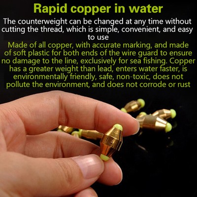 1g 2g 3g 4.5g 5.5g 7.5g 11g 14.5g 18g Copper Sinker Weight Sharped Bullet Cop*j*