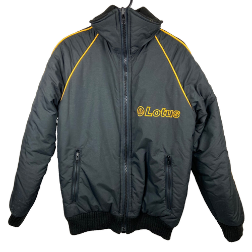 Lotus Car Official Jacket England Men's Black/metallic yellow Lining/Trim Large - Picture 2 of 14