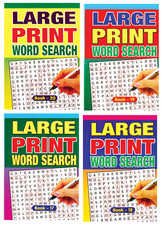4 x Wordsearch Books A5 Large Print Word Search 75 Puzzles Per Book Brain Game
