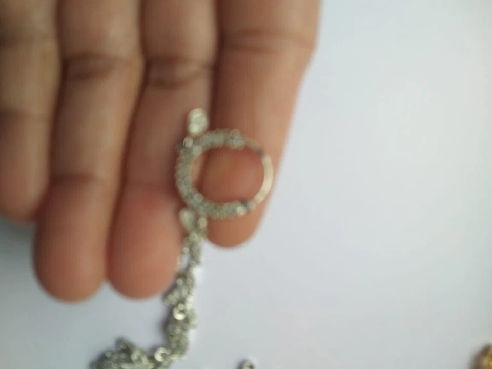 Anillo nariz boda indio perforado Nath moda joyería aro plateado cristal Foto 3 de 4