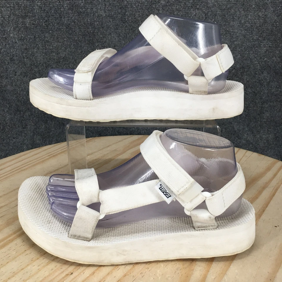 Sandalias Teva Mujer 9 Forma Media Universal Plataforma Tirantes Blanco Informal 1090969 Foto 2 de 4