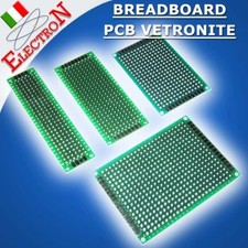 BASETTA PCB VETRONITE PREFORATA MILLEFORI kit 4pz stampato BREADBOARD 1000 