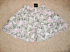 NEW NWT ABERCROMBIE  FITCH KIDS FLORAL SOFT FLOWY SHORTS OLIVE L LARGE  14 