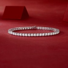 3mm Round Cut VVS1 Moissanite Tennis Bracelet for Women S925 Sterling Silver