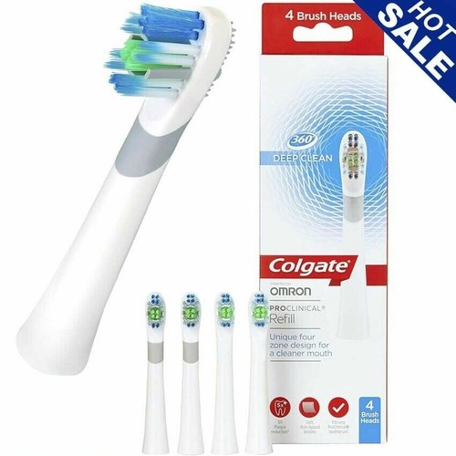 4X Genuine Colgate Omron Toothbrush Heads Proclinical 360 Deep Clean