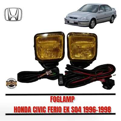Für 96-98 Civic 2DR 3DR 4DR EK9 JDM Gelbe Linse Stoßstange Nebelscheinwerfer ...