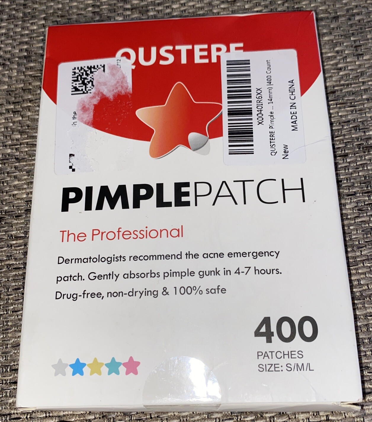 QUSTERE Pimple Patches, Face, Acne Patches Hydrocolloid 400 PATCHES