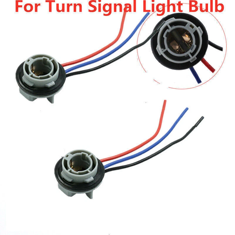 6x 1157 2357 Replacement Plug Sockets Extened Wiring Harness Tail Brake Light - Image 2 of 4