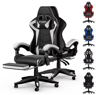 Gaming Chair with Footrest Gamer Chairs Ergonomic with Lumbar Cushion Headrest