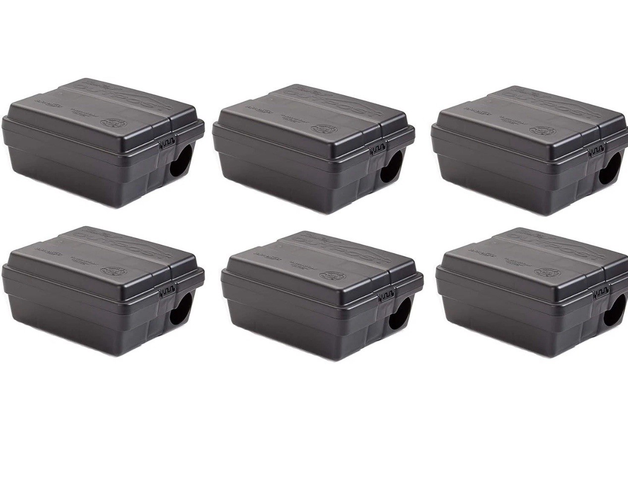 - Set Of 6 Outpost Rat Bait Stations, Rodent Control