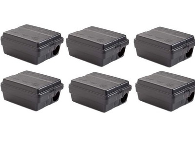 New Tomcat Bait Station - Set of 6 Outpost Rat Bait Stations, Rodent Control