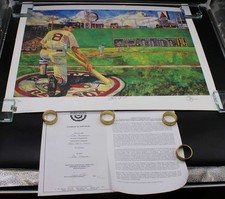 Carl Yastrzemski Signed Lithograph Artist Signed Autograph /800 D14523