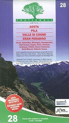 Aosta - Pila - Valle di Cogne - Gran Paradiso: 1:25000 Buch Fraternali Editore