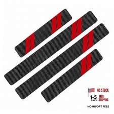 Door Sill Decal Protectors, PU Anti-scratch Door Sill Protection 4 PCS Red