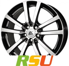 4x RC-Design RC25 schwarz front-poliert 8x18" ET53 LK5 112 ML 66.6 Alufelgen ...