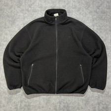 VTG 90s Speedo Authentic Fitness black sportswear casual fleece jacket mens L