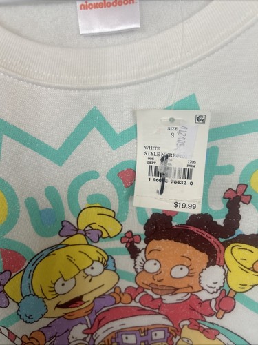 NWT Nickelodeon Rugrats Sweatshirt Women’s S Fleece Stretch Long Sleeve White - Picture 4 of 5