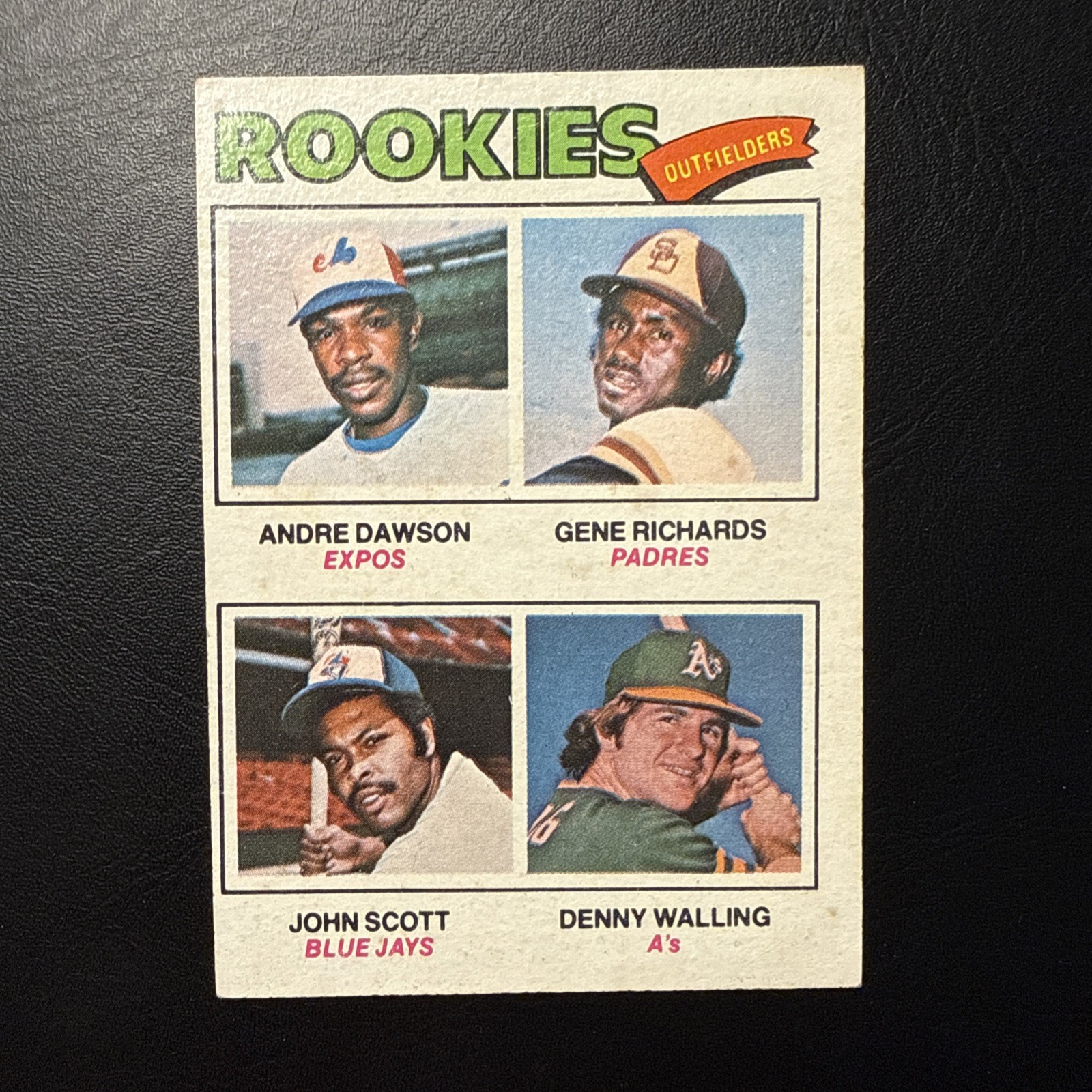 1977 Topps Rookie Outfielders #473 Andre Dawson Gene Richards Denny Walling