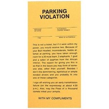 Joke Parking Tickets Funny Insulting Citations Practical Joke Toy 25 Pack