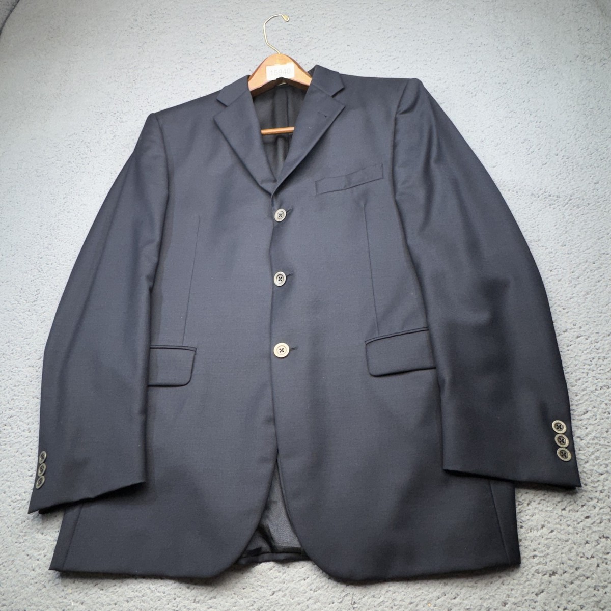 Burberry London Blazer Mens 40R Blue Wool Bond Street Two Button