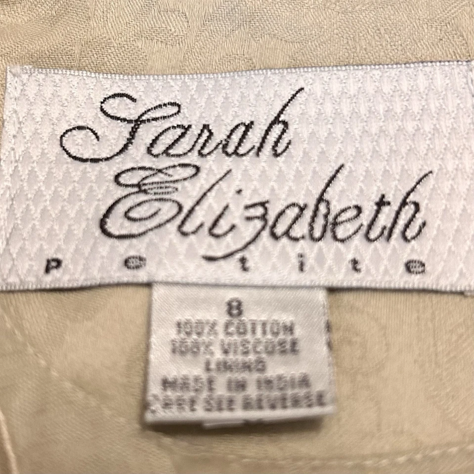 Juego de vestido vintage de dos piezas Sarah Elizabeth Petite talla 8. Top bordado. Nuevo con etiquetas Foto 4 de 4