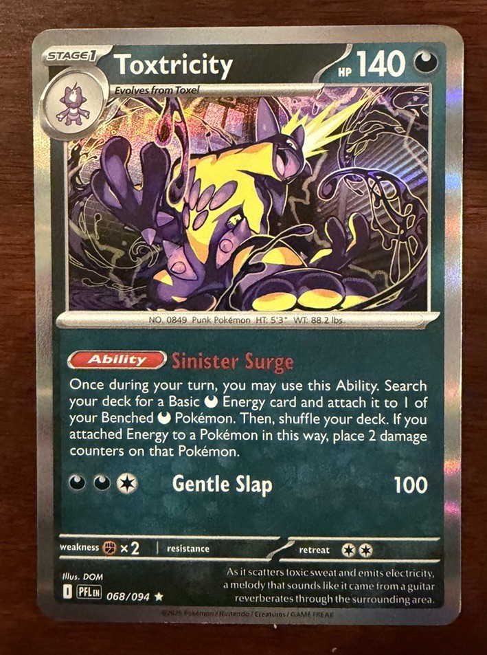 068/094 Toxtricity - Phantasmal Flames - Holo Rare NM Pokemon