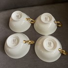 Lenox Presidential Tuxedo Gold Encrusted Footed Coffee Tea Cups Ivory Set of 4 — photo 5