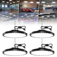 4Pack 300W UFO Led High Bay Light Warehouse Factory Commercial Industrial Light