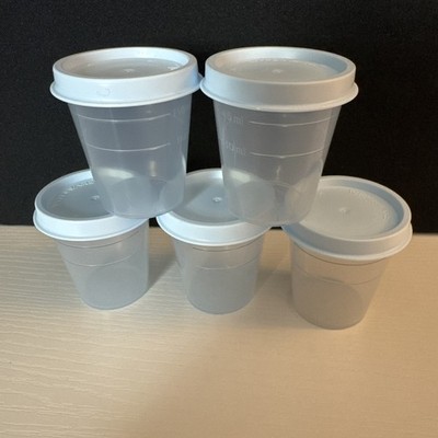 Tupperware Tupper Minis Midgets Set of 5 Blue Sheer New 2oz Midget New