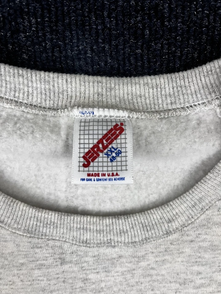 Sudadera DE COLECCIÓN Jerzees Para Hombres Gris Medio Operación Tormenta del Desierto Ejército de EE. UU. Años 90 Foto 3 de 4