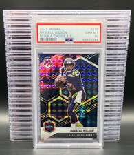 2021 Panini Mosaic Nebula Choice Prizm 1/1 Russell Wilson #179 PSA 10 - Seahawks