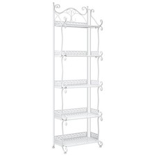 5 Tier Metal Folding Storage Shelf Bookshelf Flower Plant Stand Shelving Rack