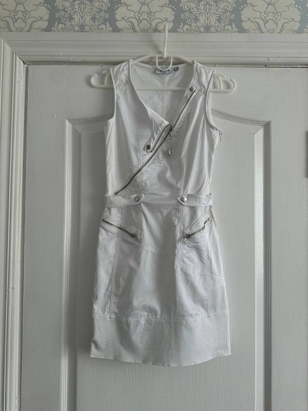 Vestido de Colección Moschino Jeans Y2K Avant Garde Pasarela Raro Archivo Cremallera Años 00