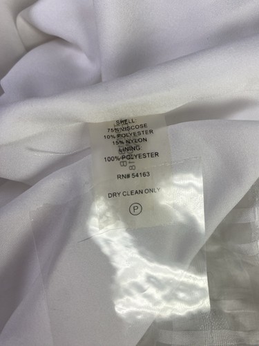 NWT Tommy Hilfiger White Plaid Sleeveless Belted Pleated Dress Size 14 - Picture 6 of 6