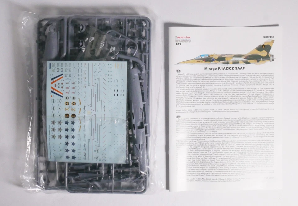 Mirage F.1AZ/CZ the South African Commie Killers Special Hobby 1/72 - Immagine 2 di 4