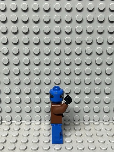 Lego Marvel Captain America Minifigur mit Pelz Bomber Mantel und Brille - Bild 4 von 4