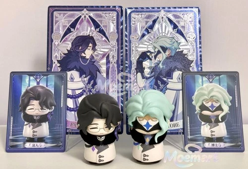 Official Genshin Impact Fatui Pantalone II Dottore Chibi Figure Refraction Card