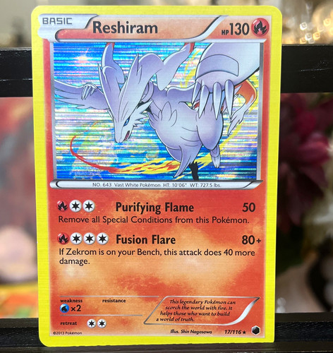 Pokémon Reshiram 17/116 Plasma Freeze Holo Rare HP 130 Purifying 2013