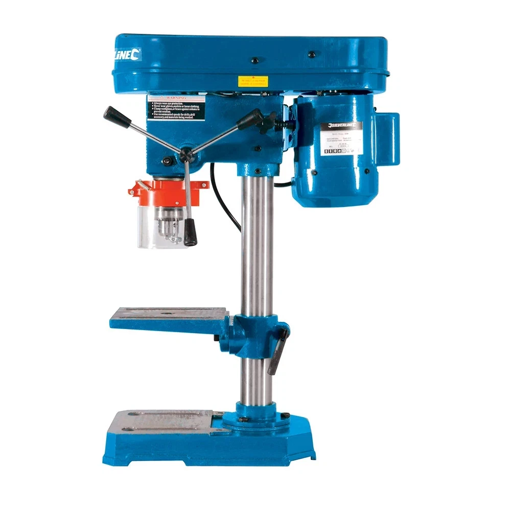 Taladro de columna de banco Silverline 350W 230V 5 velocidades husillo 13 mm