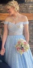 Sherri Hill Blue Prom Dress Size 6