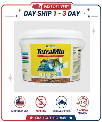 Tetra TetraMin Tropical Flakes, Nutritionally Balanced Fish Food, 4.52 lbs.