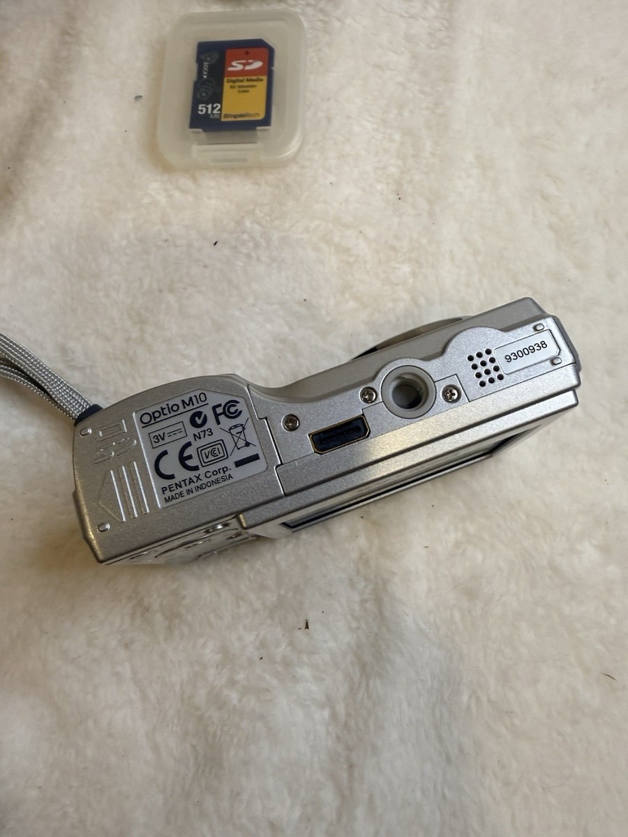 PENTAX Optio M10 Digital Camera 6.0MP Silver 3x Zoom 2.5